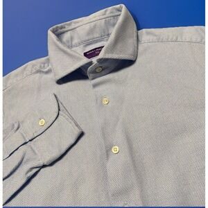 Spier & Mackay Handmade Slim Fit Light Blue Dress Shirt 15 1/2 32